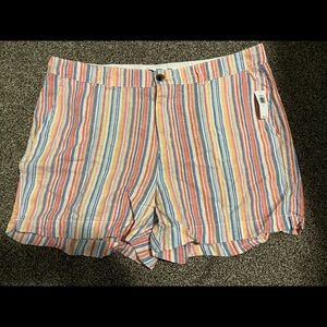 NWT Old Navy striped high rise shorts